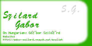 szilard gabor business card